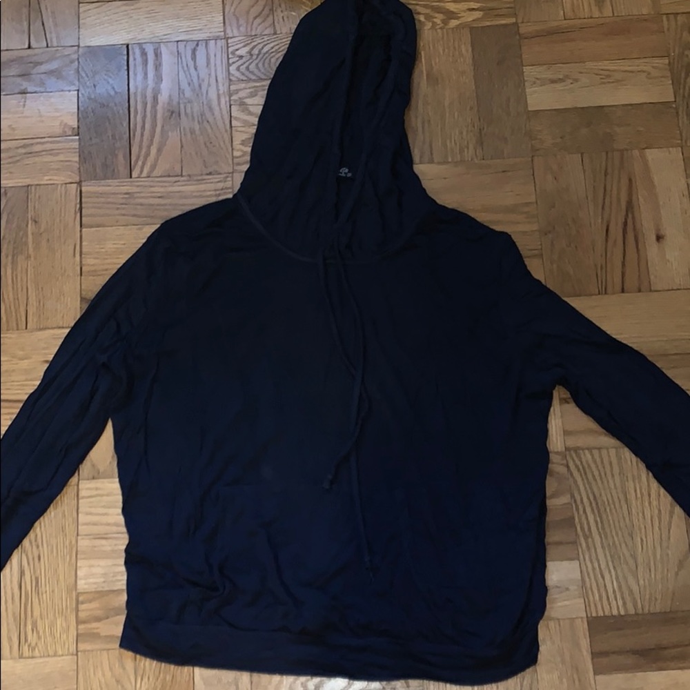 Women’s soft navy hooded top - brandy Melville